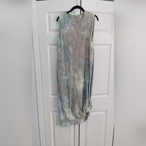 Tie dye maxi tank dress
